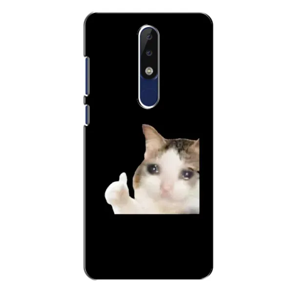 Чехол с рисунком «Кот в слезах» для Nokia 5.1 Plus (X5) Чехол с рисунком «Кот в слезах» для Nokia 5.1 Plus (X5)