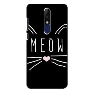 Бампер с изображением Котиков для Нокиа 5.1 Плюс (КОТИК MEOW)