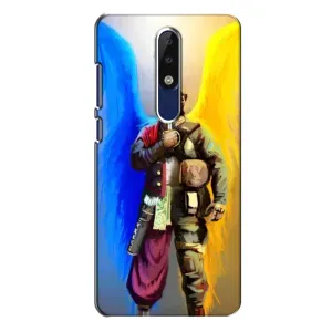 Чехол с картинкой (Патриотический КОЗАК) на Nokia 5.1 Plus (X5) (Козак с крыльями)
