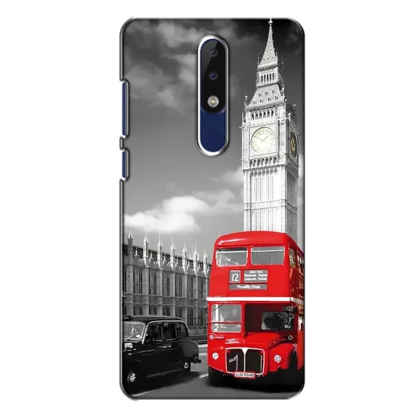 Чехол с рисунком «Красный автобус» для Nokia 5.1 Plus (X5) Чехол с рисунком «Красный автобус» для Nokia 5.1 Plus (X5)
