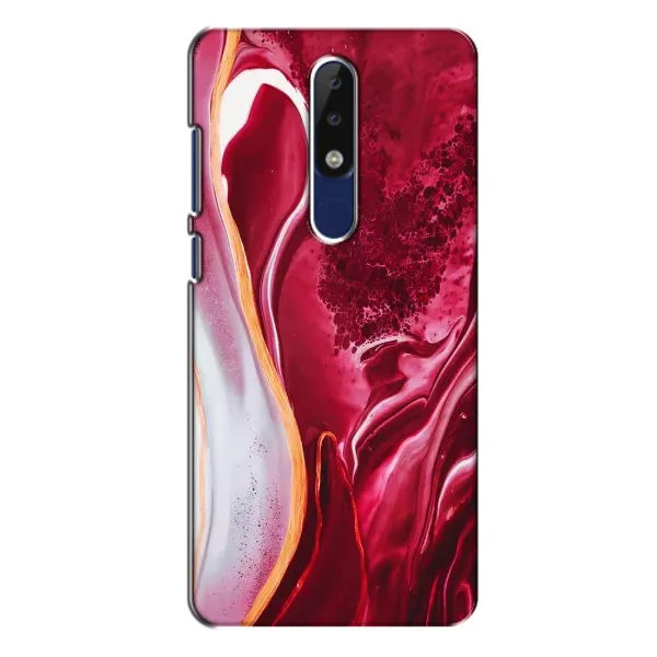 Чехол с рисунком «Красный мрамор» для Nokia 5.1 Plus (X5) Чехол с рисунком «Красный мрамор» для Nokia 5.1 Plus (X5)