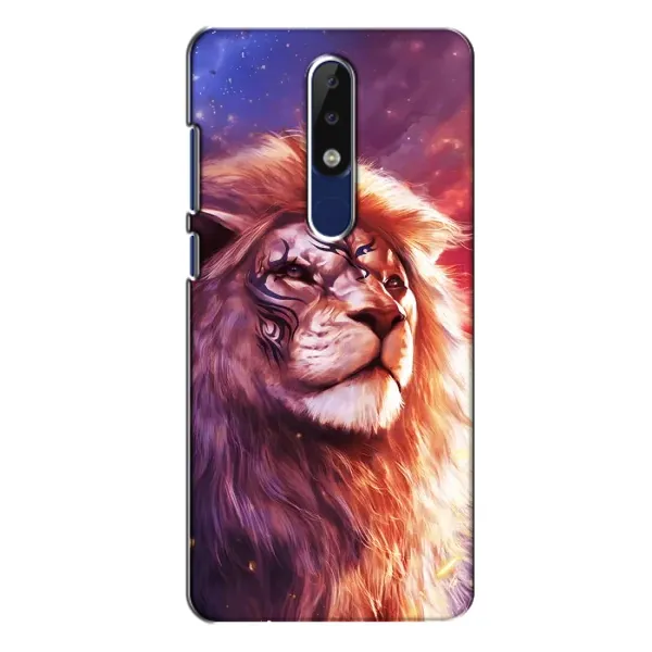 Чехол с рисунком «Красочный ЛЕВ» для Nokia 5.1 Plus (X5)