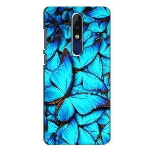 Силиконовый бампер с картинкой животных для Nokia 5.1 Plus (X5) (Крылья бабочек)