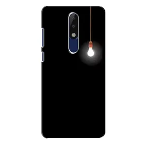 Чохол з картинками на чорному фоні для Nokia 5.1 Plus (X5) (Лампочка)