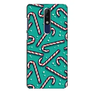 Силиконовый бампер на рождество для Nokia 5.1 Plus (X5) (Леденцы)