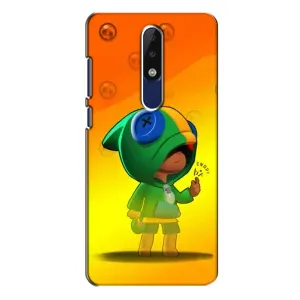 Чохол Бравл Старс для Nokia 5.1 Plus (X5) (LEON в кофті)