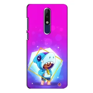 Чохол Бравл Старс для Nokia 5.1 Plus (X5) (Леон у костюмі Акули)