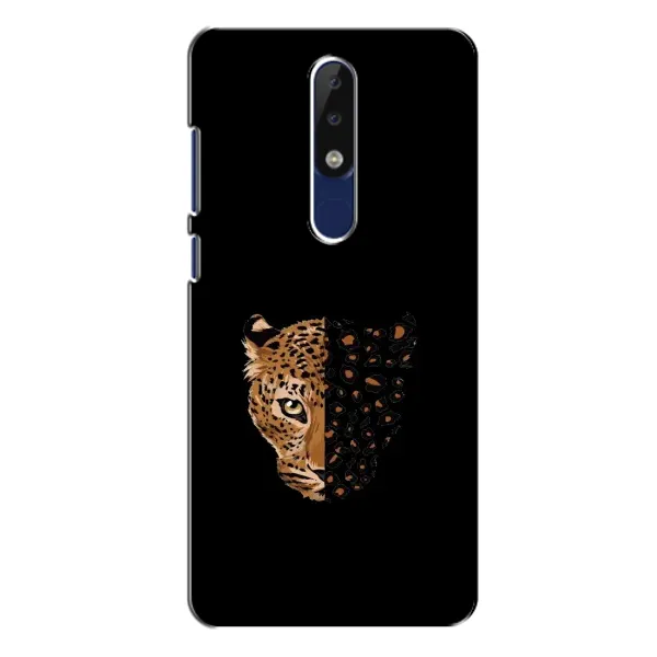 Чехол с рисунком «Леопард на черном» для Nokia 5.1 Plus (X5) Чехол с рисунком «Леопард на черном» для Nokia 5.1 Plus (X5)