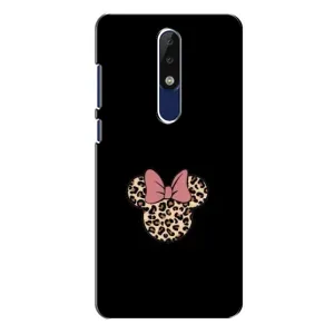 Чехол с леопардовым принтом на Nokia 5.1 Plus (X5) (Леопардовая Минни)
