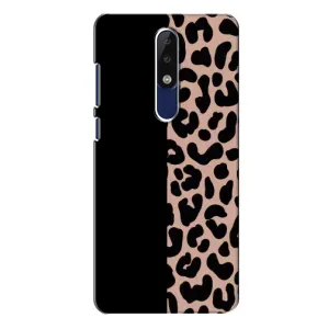 Чехол с леопардовым принтом на Nokia 5.1 Plus (X5) (Леопардовый фон)