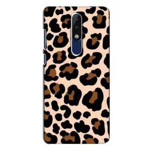 Чехол с леопардовым принтом на Nokia 5.1 Plus (X5) (Леопардовый принт)