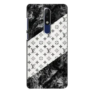 Чохол Стиль Louis Vuitton на Nokia 5.1 Plus (X5) (LV на білому)