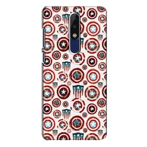 Чехол с Щитом Капитана Америки на Nokia 5.1 Plus (X5) (Марвел щиты)