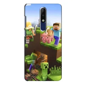 Чехлы для Nokia 5.1 Plus (X5) (Персонажи Майн Крафт) (Майн-крафт)