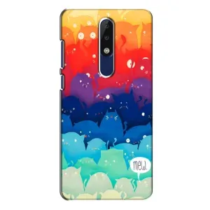 Силиконовый чехол с котиком для Nokia 5.1 Plus (X5) (Mew)