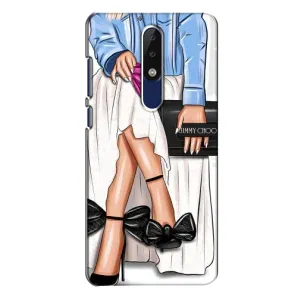 Силиконовый Чехол на Nokia 5.1 Plus (X5) с картинкой Стильных Девушек (Мода)