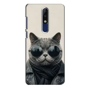 Чехол на тематику: Коты для Nokia 5.1 Plus (X5) (Модный кот)