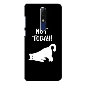 Бампер с изображением Котиков для Нокиа 5.1 Плюс (Not Today)