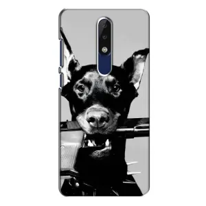 Чехол ДОБЕРМАН для Nokia 5.1 Plus (X5) (Опасный доберман)