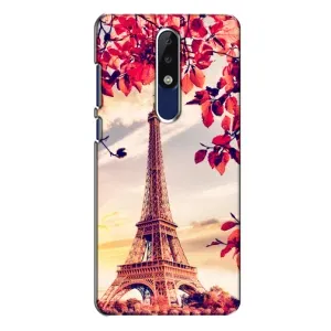 Чехол с Эйфелевой башней на Nokia 5.1 Plus (X5) (Paris photo)