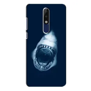Силиконовый бампер с картинкой животных для Nokia 5.1 Plus (X5) (Пасть Акулы)