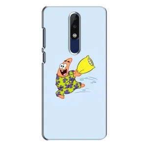 Чехлы с Патриком на Nokia 5.1 Plus (X5) (Патрик с подушкой)