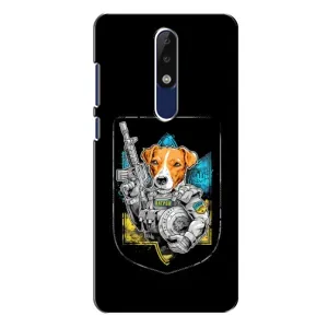 Чехол с принтом для Nokia 5.1 Plus (X5) (Патрон Воин)