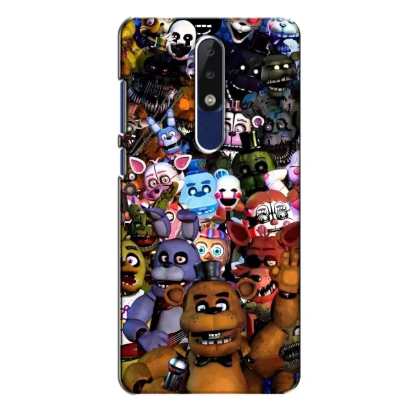 Чехол с рисунком «Персонажи Фредди» для Nokia 5.1 Plus (X5)
