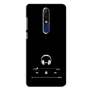 Чохол з картинками на чорному фоні для Nokia 5.1 Plus (X5) (Плеєр)