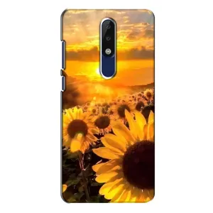 Чехол с Цветами для Nokia 5.1 Plus (X5) (поле подсолнухов)