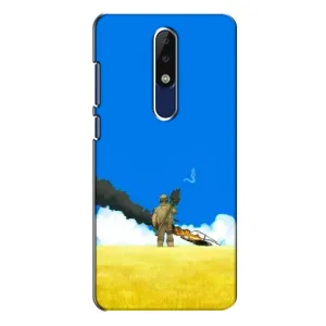 Чехлы на военную тематику для Nokia 5.1 Plus (X5) (Попадание)