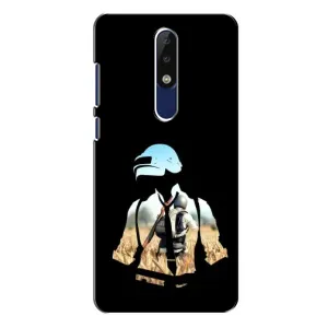 Силиконовый чехол с картинкой "Герой Pubg" на Nokia 5.1 Plus (X5) (Пубг мен)