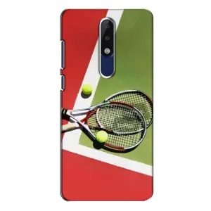 Чехлы с принтом Спортивная тематика для Nokia 5.1 Plus (X5) (Ракетки теннис)