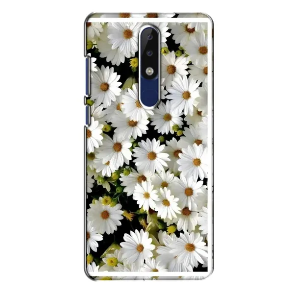 Чехол с рисунком «Рамка в ромашках» для Nokia 5.1 Plus (X5)