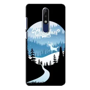 Силиконовый бампер на рождество для Nokia 5.1 Plus (X5) (Рождественский Олень)
