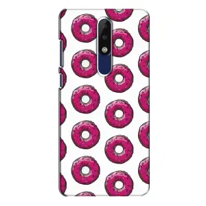 Чехол с изображением вкусной еды для Nokia 5.1 Plus (X5) (Розовые пончик)