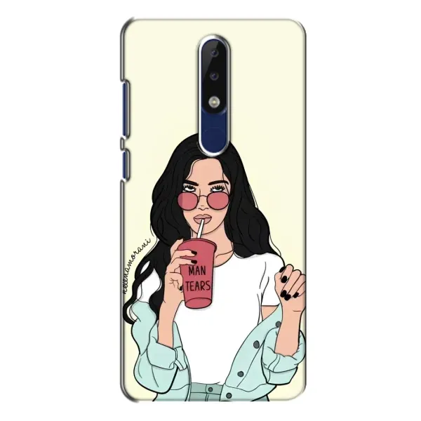 Чехол с рисунком «С напитком» для Nokia 5.1 Plus (X5)