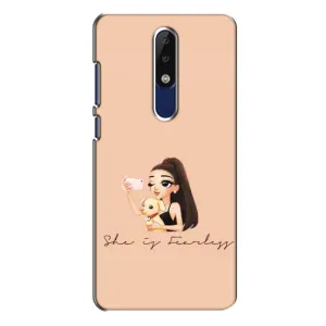 Силиконовый Чехол на Nokia 5.1 Plus (X5) с картинкой Стильных Девушек (С собакой)