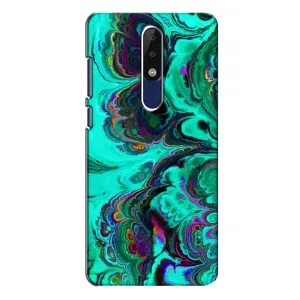 Чохли з тематикою "Мрамор" на Нокіа 5.1 Плюс (Салатний мрамор)