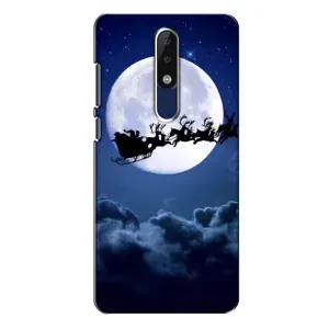 Чехол Санта Клаус для Nokia 5.1 Plus (X5) (Санта - луна)