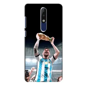 Чохли Лео Мессі Аргентина для Nokia 5.1 Plus (X5) (Щасливий Мессі)