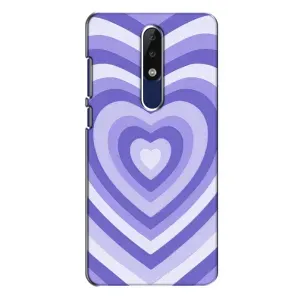 Чохли з тематикою "Маленькі Сердчеки" на Nokia 5.1 Plus (X5) (Серце фіолет)