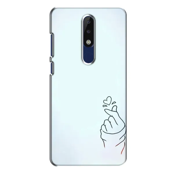Чехол с рисунком «Сердце на голубом» для Nokia 5.1 Plus (X5) Чехол с рисунком «Сердце на голубом» для Nokia 5.1 Plus (X5)