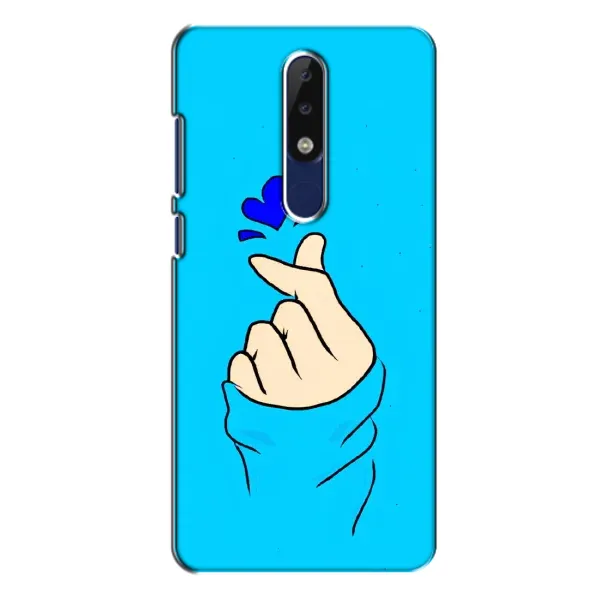Чехол с рисунком «Сердце на синем» для Nokia 5.1 Plus (X5) Чехол с рисунком «Сердце на синем» для Nokia 5.1 Plus (X5)