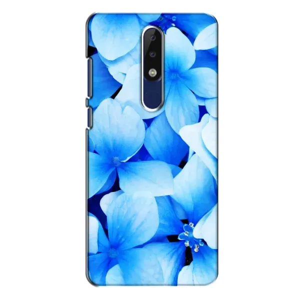 Чехол с рисунком «Синие цветы» для Nokia 5.1 Plus (X5) Чехол с рисунком «Синие цветы» для Nokia 5.1 Plus (X5)