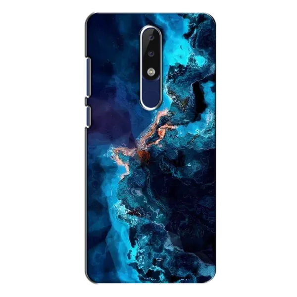 Чехол с рисунком «Синий мрамор» для Nokia 5.1 Plus (X5) Чехол с рисунком «Синий мрамор» для Nokia 5.1 Plus (X5)