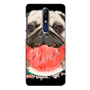 Чехол (ТПУ) Милые собачки для Nokia 5.1 Plus (X5) (Смешной Мопс)