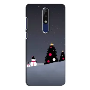 Чехлы на Новый Год Nokia 5.1 Plus (X5) (Снеговички)
