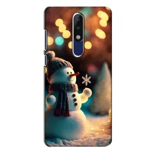 Чехлы на Новый Год Nokia 5.1 Plus (X5) (Снеговик праздничный)