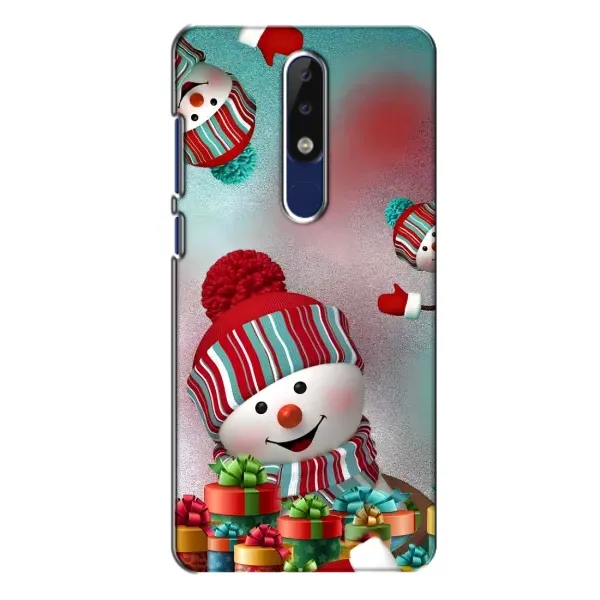 Чехол с рисунком «Снеговик в шапке» для Nokia 5.1 Plus (X5) Чехол с рисунком «Снеговик в шапке» для Nokia 5.1 Plus (X5)